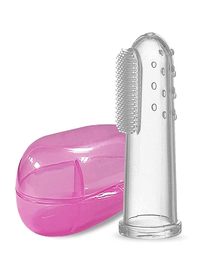 Chopchi Baby Finger Toothbrush Of Silicon Made Food Grade Quality BPA Free with Storage Case Multi-Color Pack Of-1 - Image 2