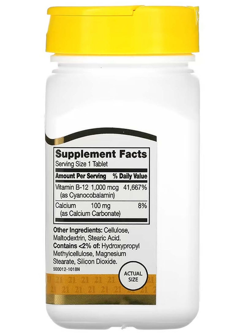 21st Century Vitamin B12, Promotes Healthy Nerves and Blood Cells, Extended Release, 1,000 mcg, 110 Tablets - Image 2