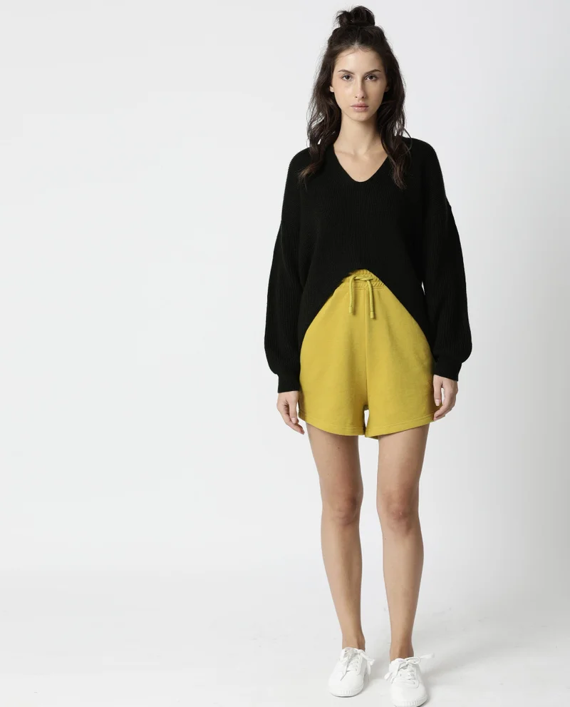 Rareism Women's Mid Rise Terry Lounge Shorts