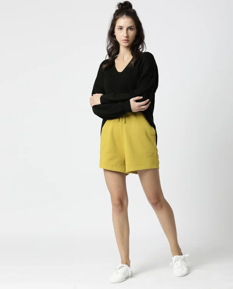 Rareism Women's Mid Rise Terry Lounge Shorts