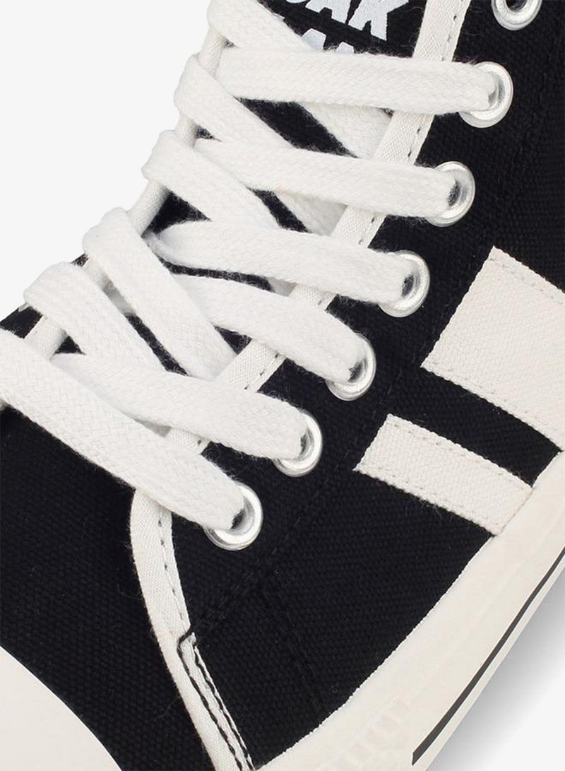 Oaklan by Shoexpress Women Striped Lace-Up Sneakers - Image 4