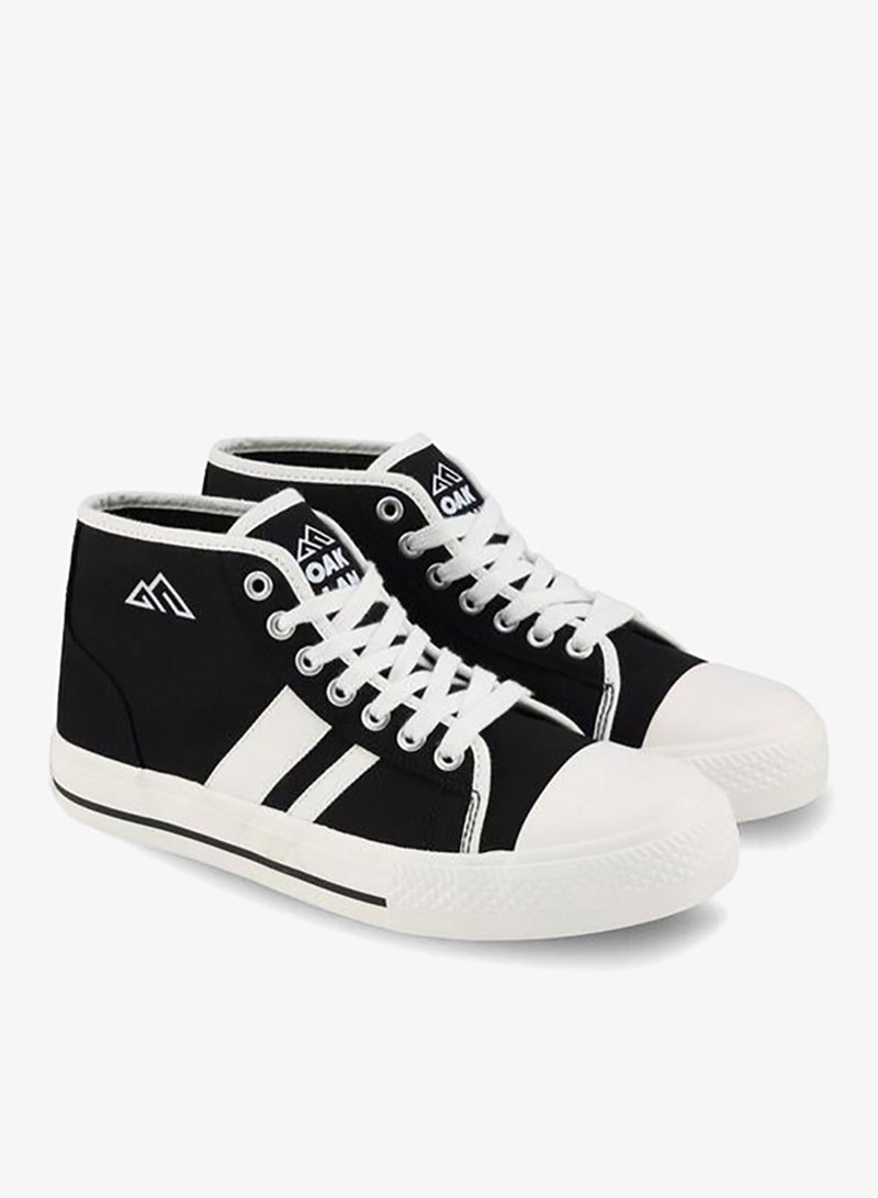Oaklan by Shoexpress Women Striped Lace-Up Sneakers - Image 3