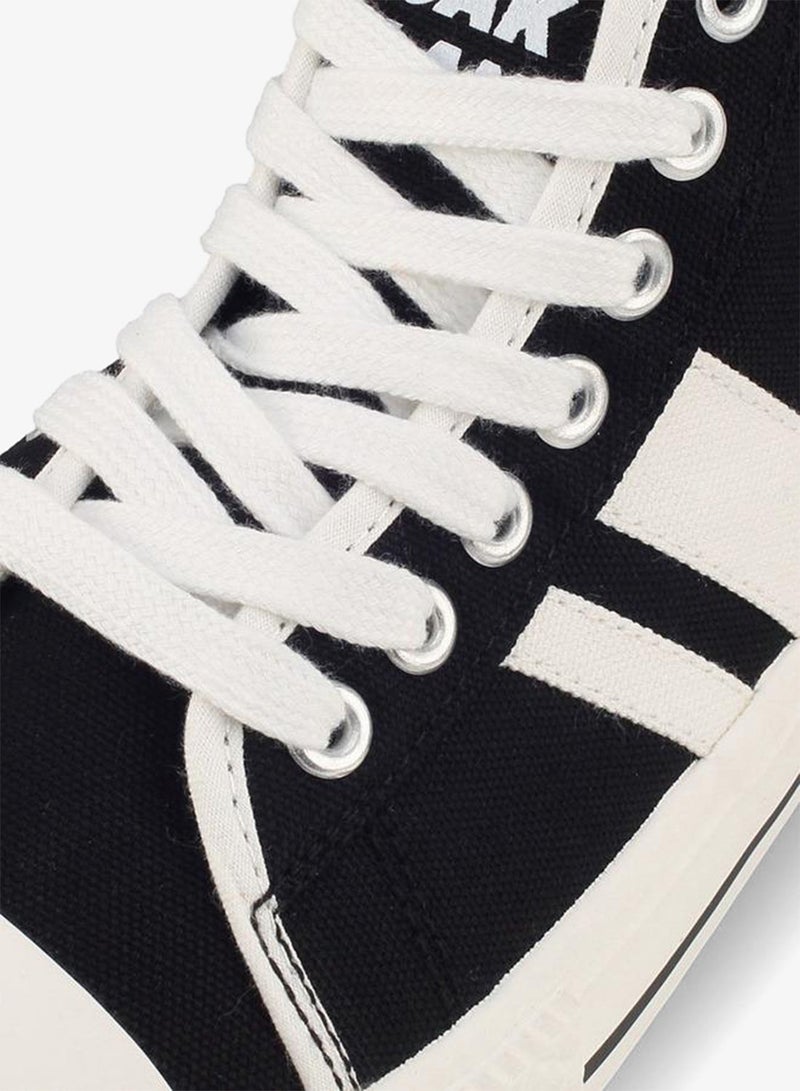 Oaklan by Shoexpress Women Striped Lace-Up Sneakers - Image 4