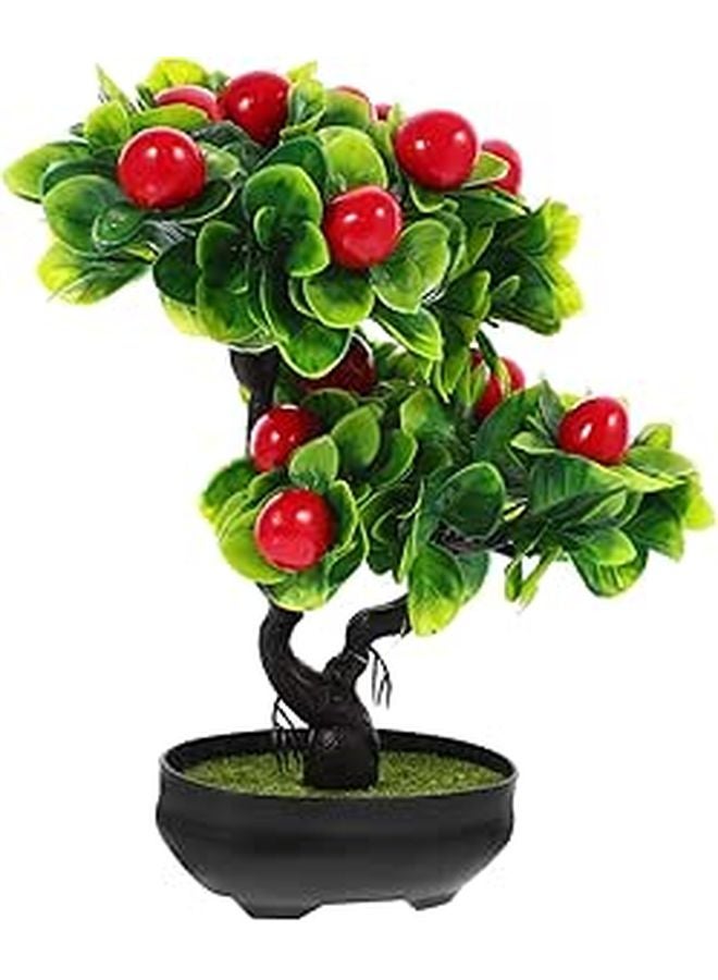 شجرة بونساي اصطناعية واقعية مزروعة في أصص للزينة للديكور الداخلي للمنزل والمكتب وغرفة النوم لا تحتاج إلى الري - Image 1