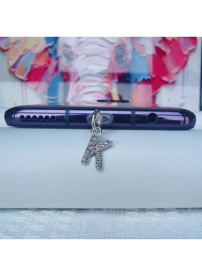 Type C Phone Dust Plug Diamond Letter L Ornament Ideal Gift - Image 4