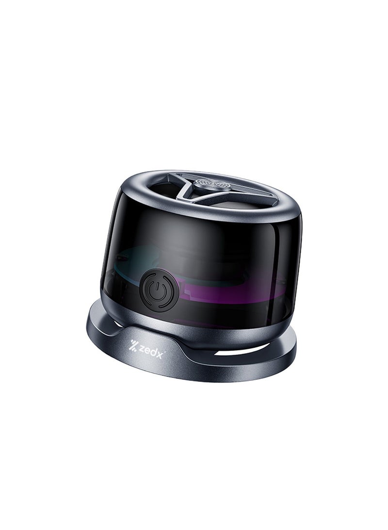 ZEDX ZX-025 Mini Magnetic Wireless Bluetooth Speaker with RGB Light 3W Portable Speaker – Black - Image 1