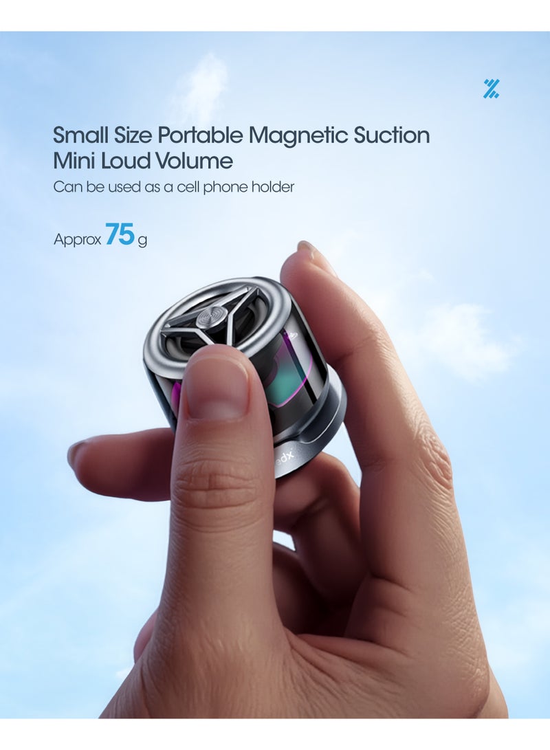 ZEDX ZX-025 Mini Magnetic Wireless Bluetooth Speaker with RGB Light 3W Portable Speaker – Black - Image 3