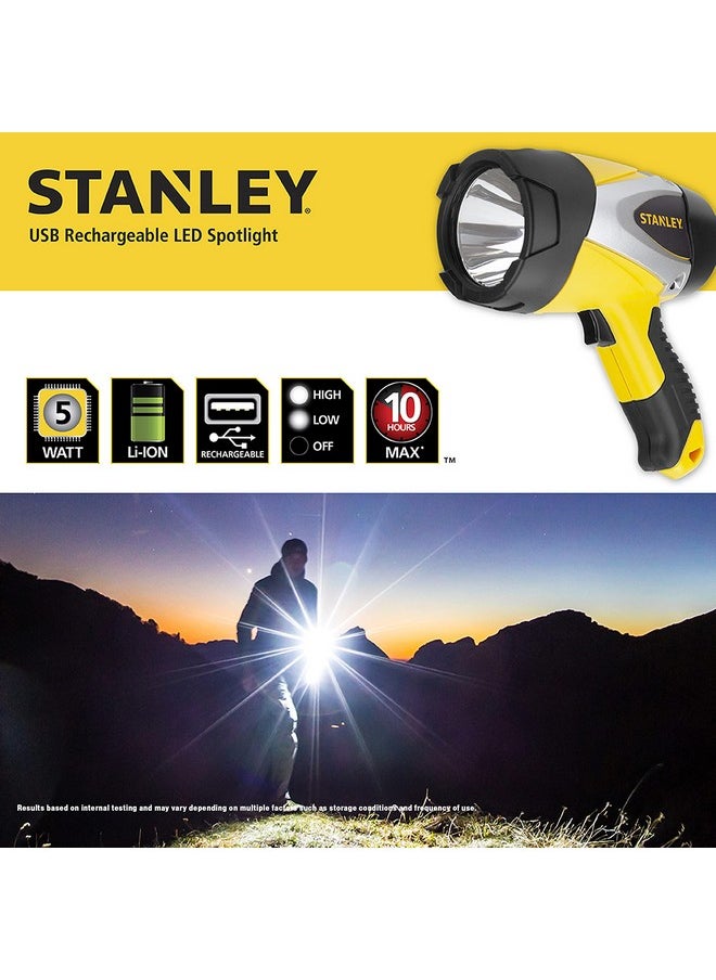 Stanley STANLEY SL5W09 Rechargeable 1000 Lumen Lithium Ion Ultra Bright LED Spotlight Flashlight  - Image 3