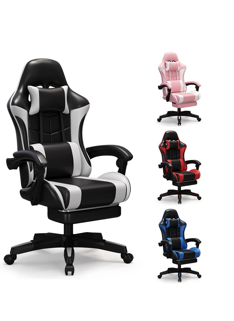 Gaming Chair, Office Chair High Back Computer Chair with Footrest Leather Desk Chair Racing Executive Ergonomic Adjustable Swivel Task Chair with Headrest and Lumbar Support - pzsku/ZFFFF2B16579154809AADZ/45/_/1723689803/306e8b2d-b2c8-450c-949c-dc16d9433bdb