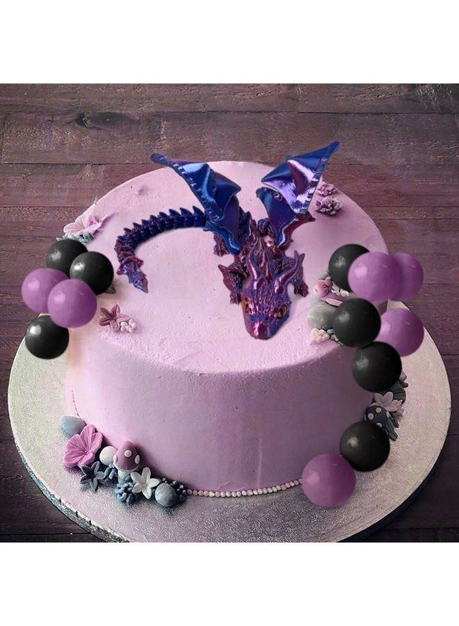 Roaring Good Time Fantasy Purple 3D Dragon Cake Topper Dragon Eggs Cake Decor Purple Balls Cake Decor for Baby Shower Birthday Wedding Party Supplies - Image 4
