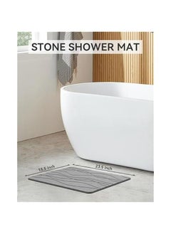 Stone Bath Mat Quick Dry, Diatomaceous Earth Shower Mat, Non-Slip Bath Mat for Bathroom, Super Absorbent Bath Mat Large, Grey Bath Mat 23.5 x 15.5 - pzsku/ZFFFF444B409BBF552BE9Z/45/_/1726229072/1661d204-4bde-4e20-a8f0-e54ccc4d9148