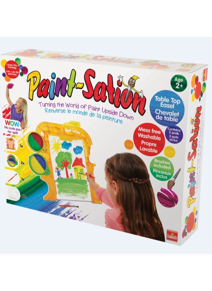 Paint Station - Paint SationTable Top Easel, paint pods, paintbrushes and sheets of paper - Image 1