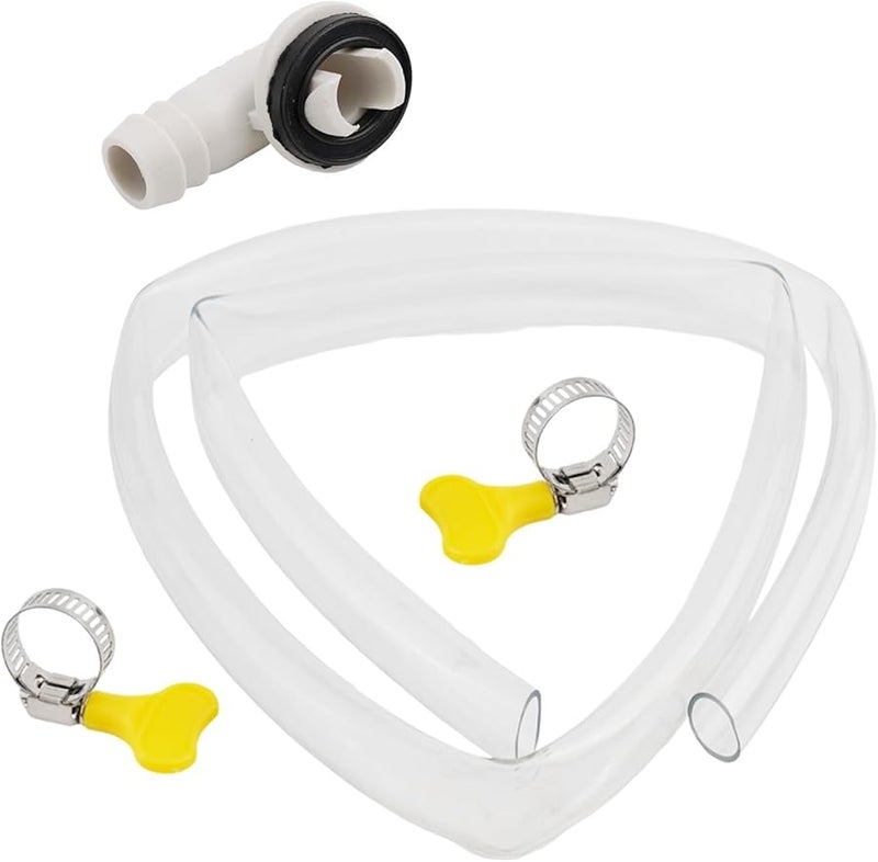 طقم خرطوم تصريف مكيف الهواء فابيوليتا 3 قدم، بتصميم ABS مقاوم للتسرب لوحدات تكييف الهواء المنفصلة ذات النوافذ المنزلقة - Image 3