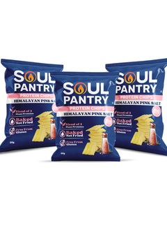 Soul Pantry Himalayan Pink Protein Chips, High Protein, Low Calorie, Gluten-Free, Non-GMO, Organic Pack of 3  - Image 1