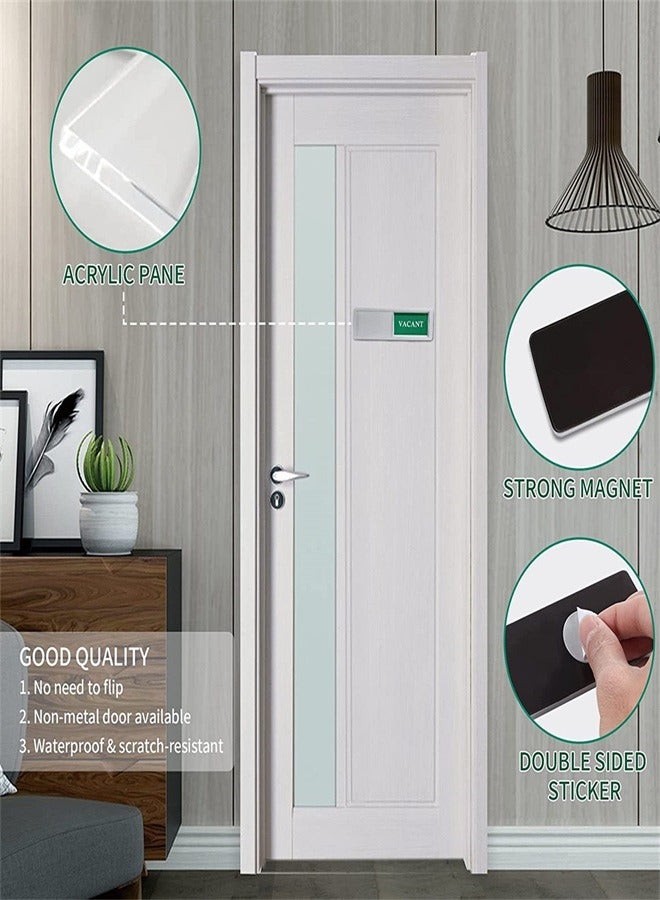 Generic Vacant Occupied Privacy Sign Vacant Occupied Door Sign for Home Office Restroom Conference Hotels Hospital Slider Door Indicator Tells Whether Room Vacant or Occupied  - Image 3