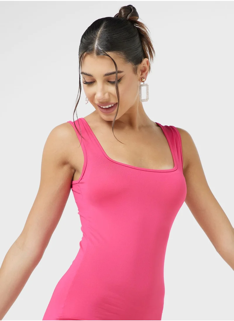 جينجر Bodycon فستان التفاصيل الرتوش