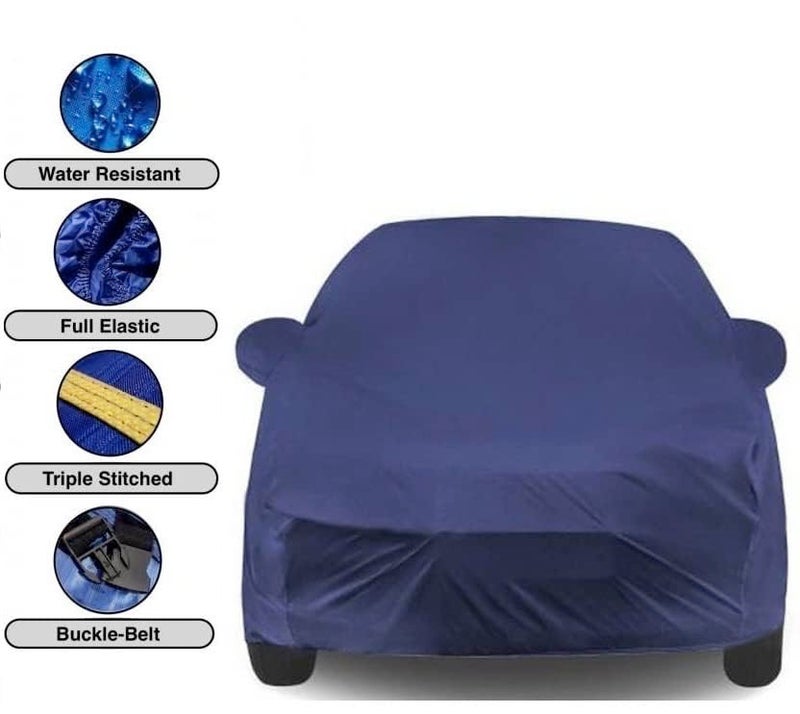Carigiri Blue Car Body Cover for Honda Civic(Triple Stitched,Mirror Pockets,UV Resistant,Dustproof)(Models-2006, 2007, 2008, 2009, 2010, 2011, 2012, 2013, 2014) - Image 5