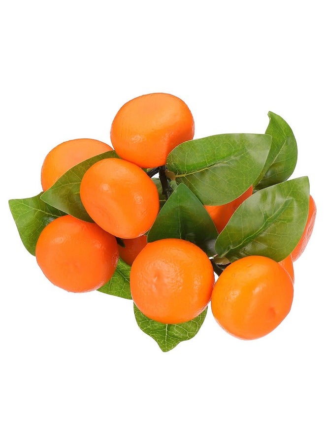 PATIKIL PATIKIL 4 Clusters Artificial Mini Orange, Foam Simulation Fake Tangerine Lifelike Realistic Fake Fruit Model for Home Kitchen Party Decoration, Photography Props(Each Clusters 3pcs)  - Image 1