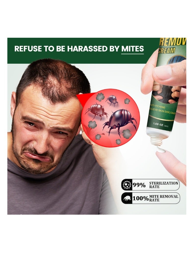 سوميفون كريم إزالة العث - كريم مضاد للحكة لالتهاب الجريبات والتهاب الجلد والقشرة والعث والحكة وفروة الرأس المتقشرة، يعالج القشرة والتهاب الجلد الدهني 30 جم - Image 2