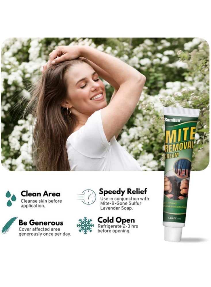 سوميفون كريم إزالة العث - كريم مضاد للحكة لالتهاب الجريبات والتهاب الجلد والقشرة والعث والحكة وفروة الرأس المتقشرة، يعالج القشرة والتهاب الجلد الدهني 30 جم - Image 4