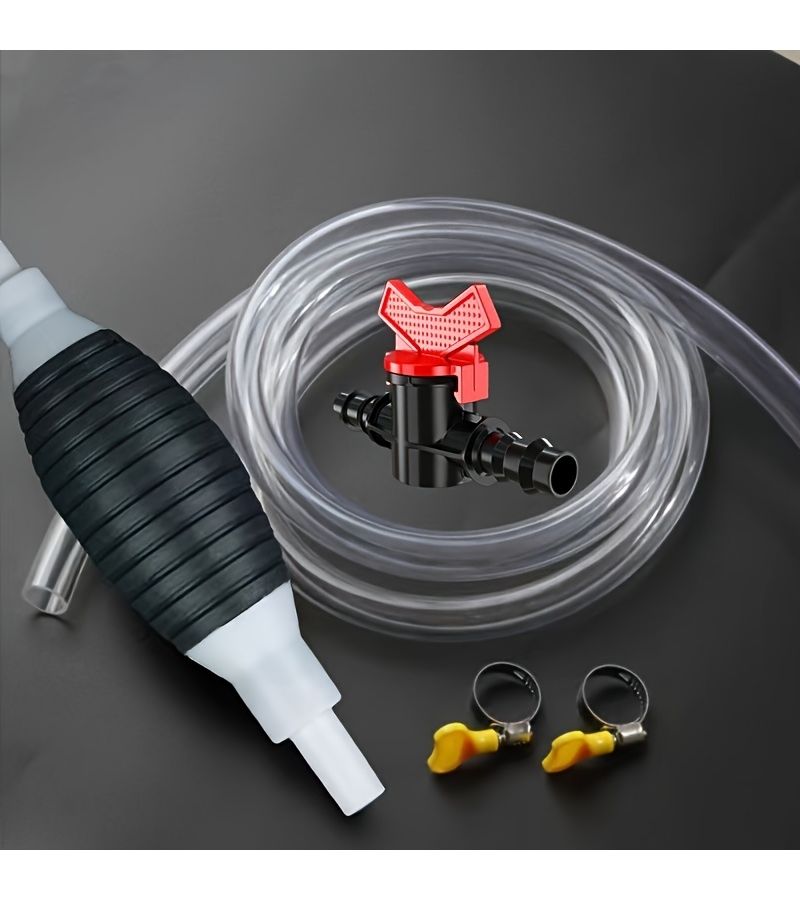 5 Pieces Multi Function Manual Fuel Transfer Pump With Hand Crank 1 Meter Siphon Hose For Gasoline Diesel Water And Other Liquids - Image 1