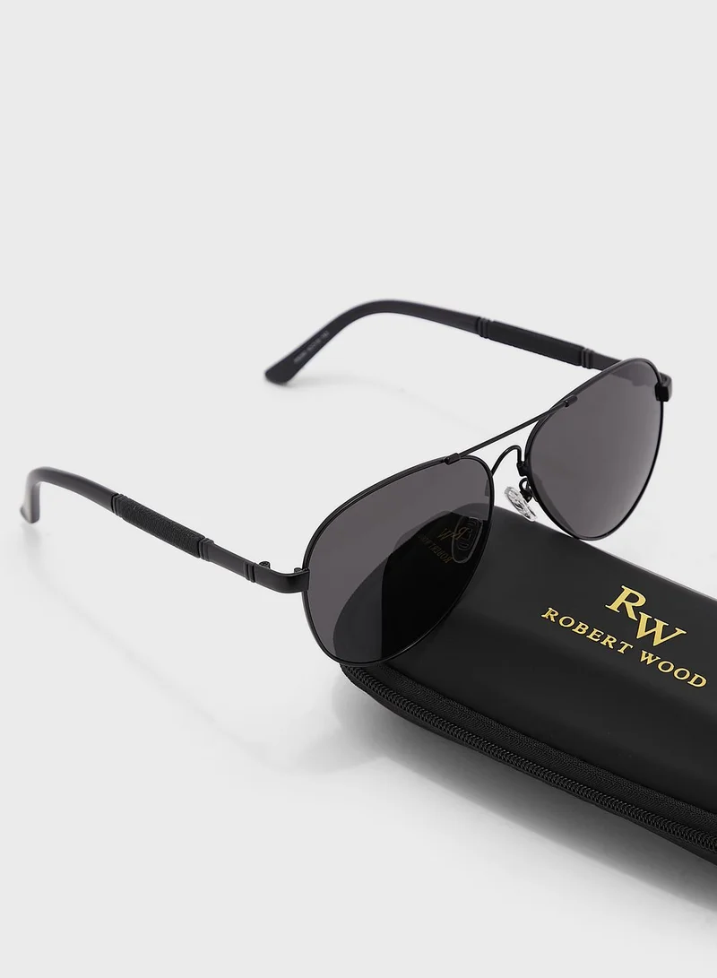 Robert Wood Polarized  Aviator  Sunglasses
