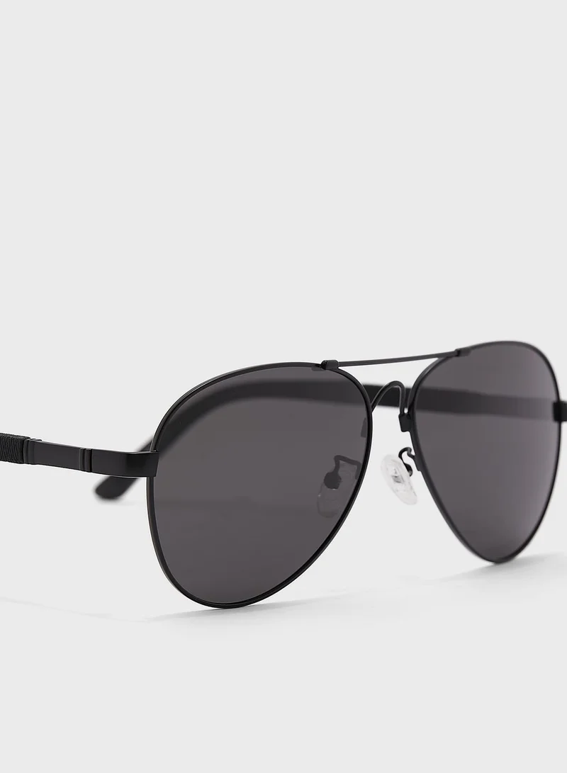 Robert Wood Polarized  Aviator  Sunglasses