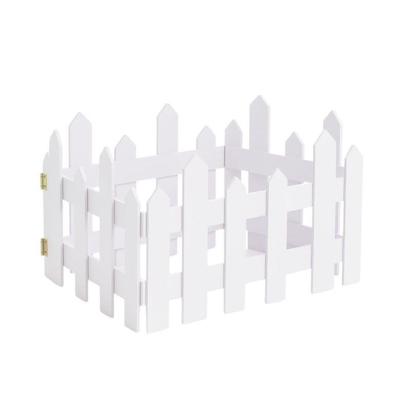 EXCEL IMPEX Insej White Fence Panel, for Decorations, Garden, Christmas, Border Accent, Indoor & Outdoor Decorations - Image 1