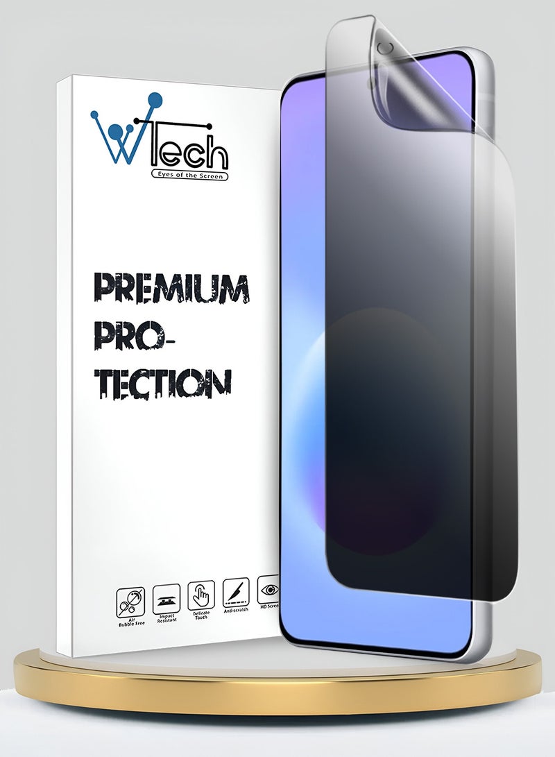 Wtech Samsung Galaxy A57 5G 2026 Premium Hydrogel Anti Spy / Anti Privacy Film Thin and Flexible Screen Protector (MSHFMP) - Clear - Image 1