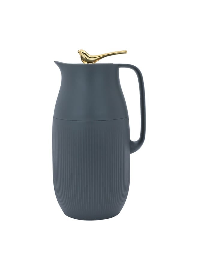 Royal Al Saif Gallery Royal 6 thermos, 1.6 liters, glass inner container, plastic outer shell - dark gray - Image 2