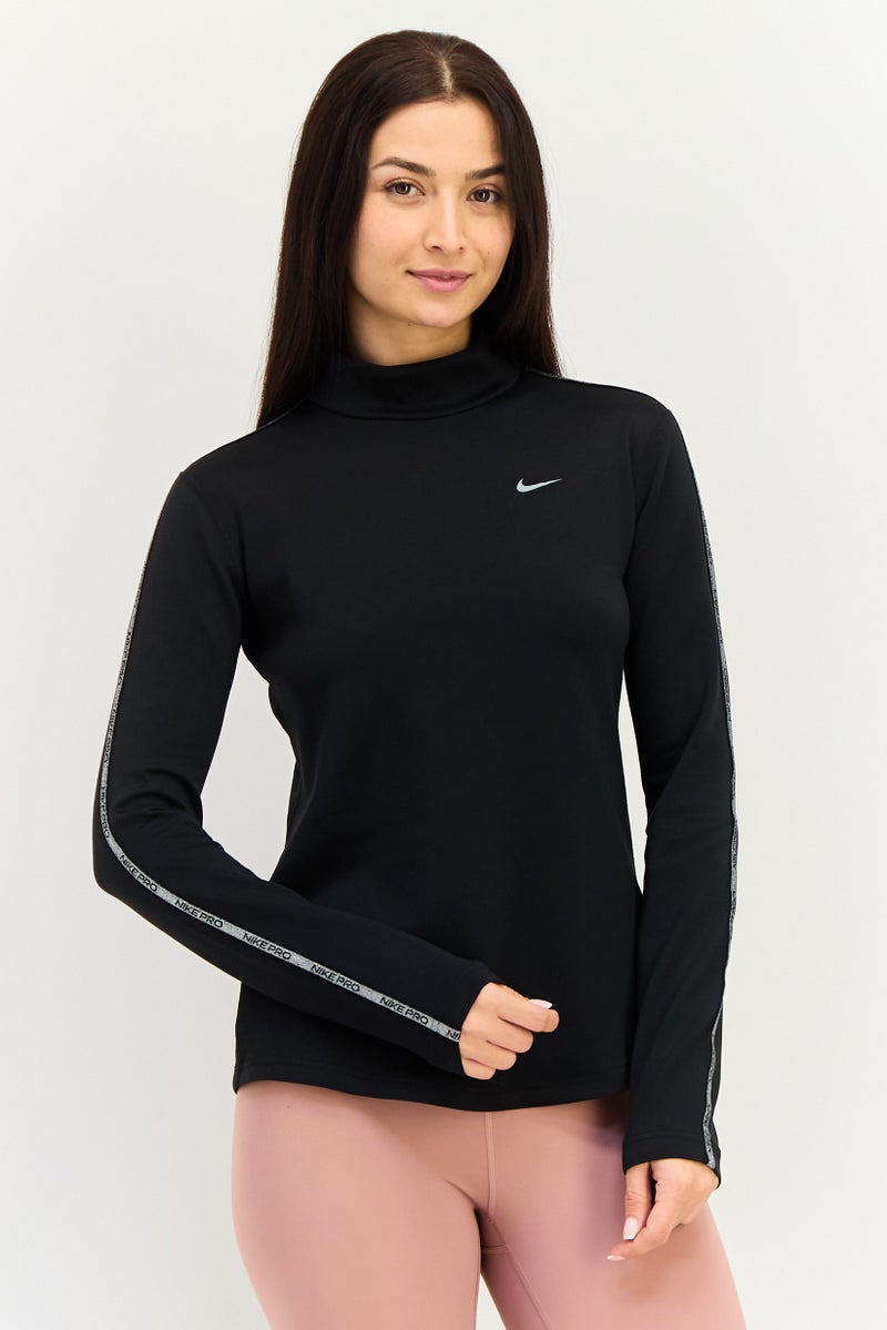 Nike سويت شيرت رياضي نسائي بأكمام طويلة مناسب في الهواء الطلق، أسود - Image 1