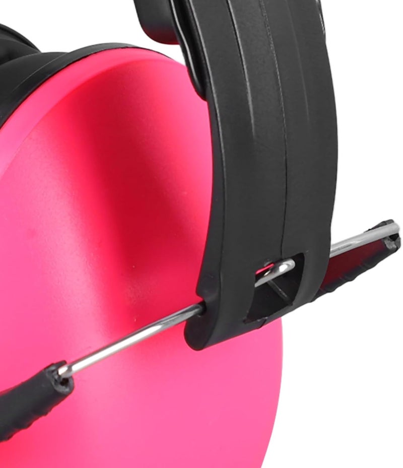 Walfront Children Safety Earmuffs, Adjustable Headband Soft Ear Muffs Lightweight Noise Reduction Headphones Noise Cancelling Earmuffs for Study Travel Sleep (Pink) - Image 5