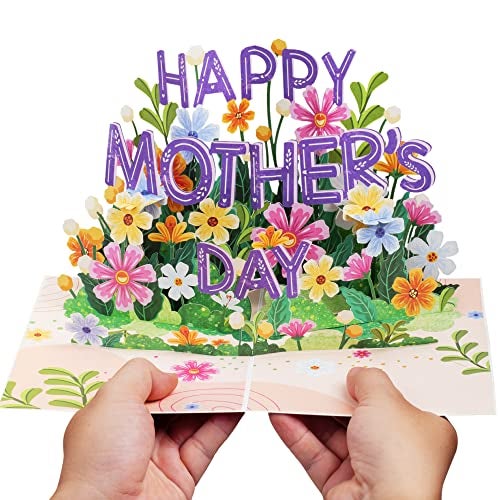 Paper Love Frndly 3D Happy Mothers Day Pop Up Card, Handcrafted - 100% Recycled and Eco-Friendly, 8" x 6" Cover - with Note Tag - Image 3