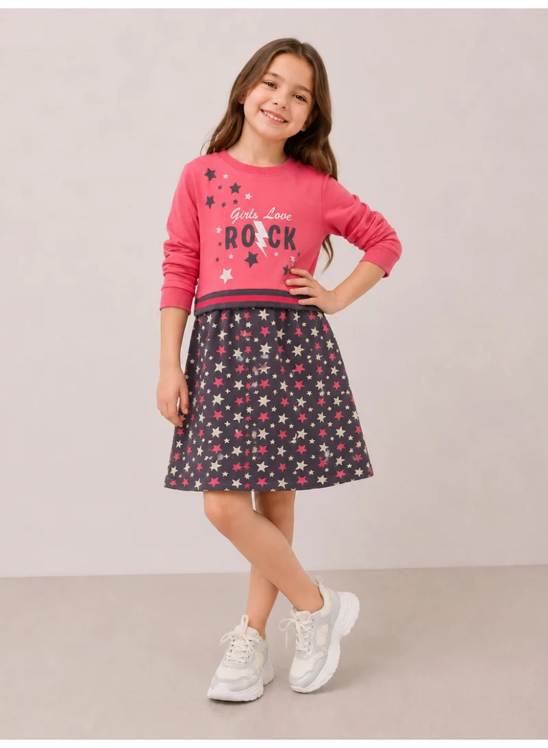 فكتور اند جين فستان مضلع مطبوع بلمعان متباين الألوان