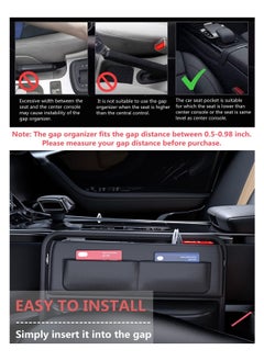 Digipace Car Seat Gap Filler Organizer for Car Front Seat Auto Console Side Storage Box,Black  - Image 5