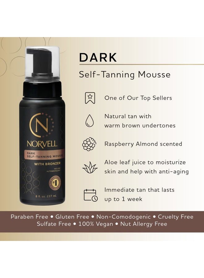 norvell Sunless Self-Tanning Mousse with Bronzer - Instant Natural Looking Bronzing Glow, 8 fl.oz. - Image 2