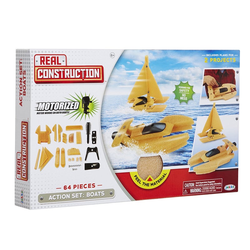 Real Construction 64-Pieces Action Boat Set - Image 1