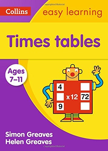 Times Tables Ages 7-11 Paperback English by Collins Easy Learning - 42181