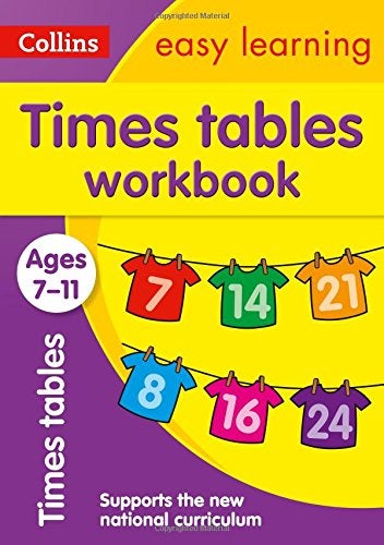 Times Tables Workbook Ages 7-11 Paperback English by Collins Easy Learning - 42181