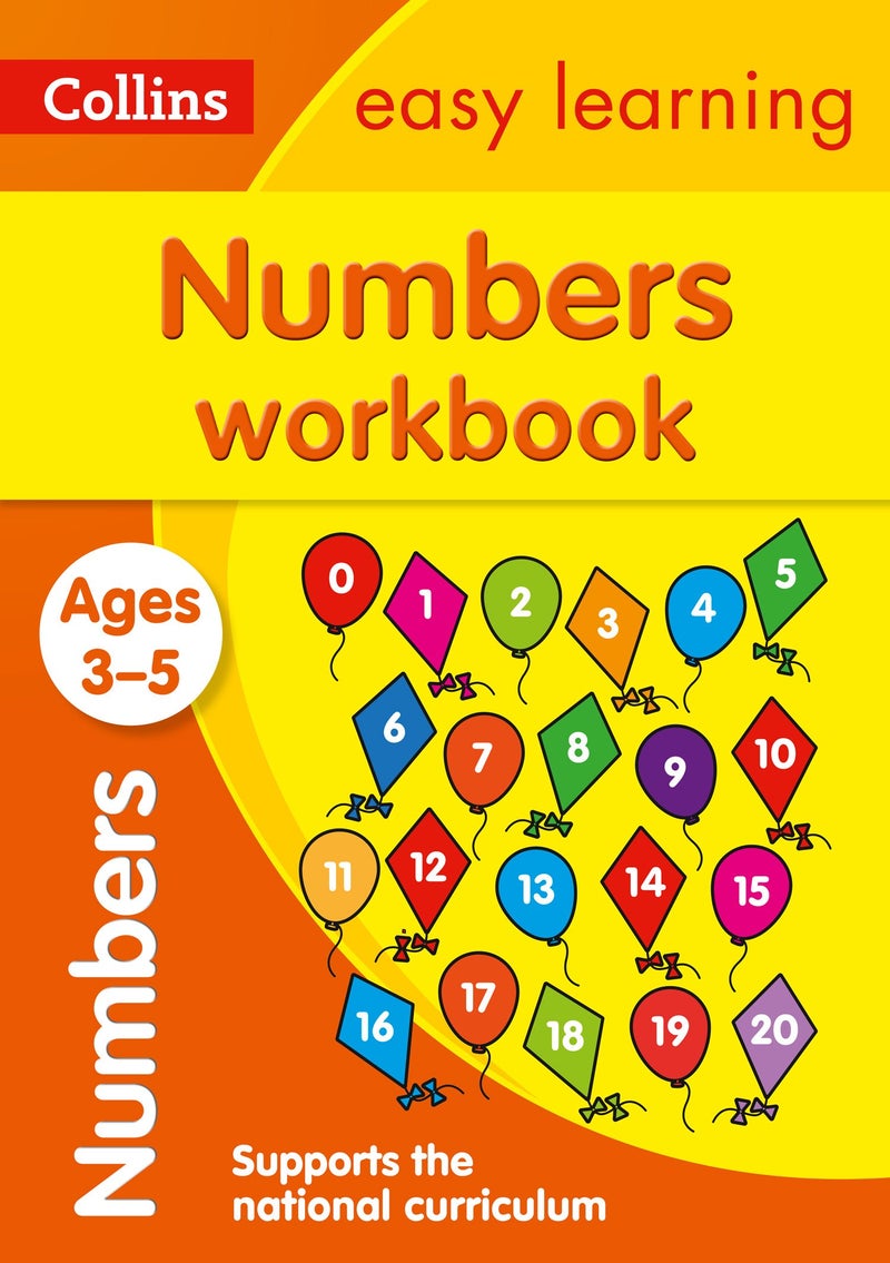 Numbers Workbook Ages 3-5 Paperback English by Collins Easy Learning - 42356
