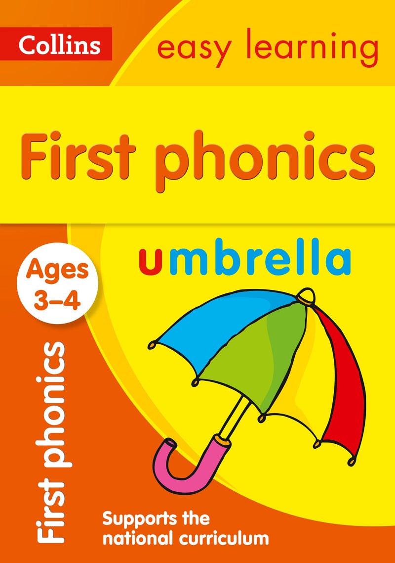 First Phonics Ages 3-4 Paperback English by Collins Easy Learning - 42356 