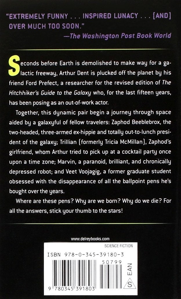The Hitchhiker's Guide to the Galaxy Paperback English by Douglas Adams - 34969 - Image 2