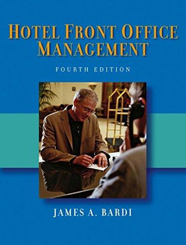 Hotel Front Office Management - Hardcover English by James A. Bardi - 10/03/2006 