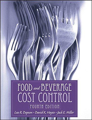 Food and Beverage Cost Control Hardcover English by Lea R. Dopson - 39157 