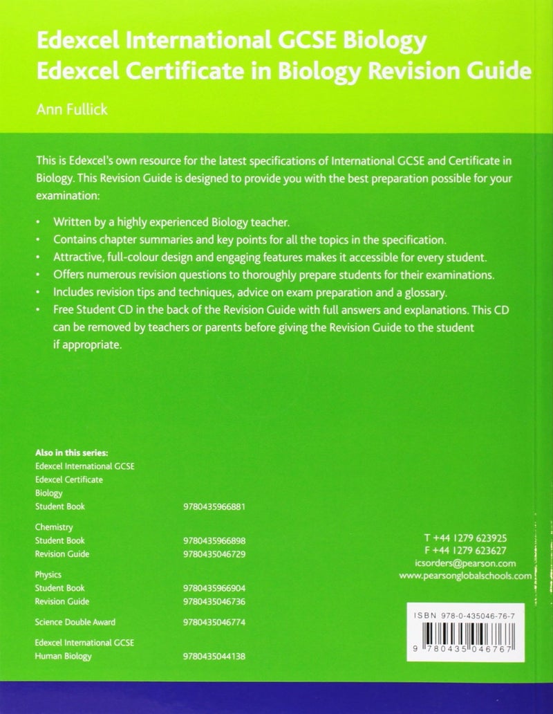 Edexcel Igcse Biology Revision Guide With Student Cd - Paperback English by Ann Fullick - 40598  - Image 2
