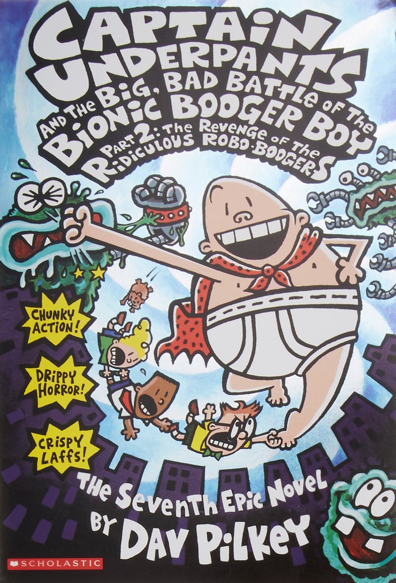 Captain Underpants And The Big, Bad Battle Of The Bionic Booger Boy Paperback English by Dav Pilkey - 37894  - Image 1