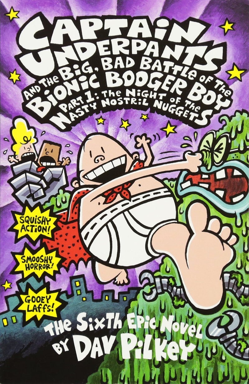 The Big Bad Battle Of The Bionic Booger Boy: Pt.1: Night Of The Nasty Nostril Nuggets Paperback English by Dav Pilkey - 37939