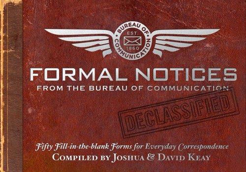 Formal Notices - Paperback English by Magnetism Studios - 8/6/2010 