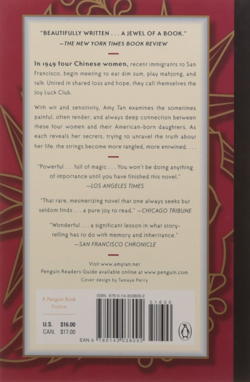 The Joy Luck Club Paperback English by Amy Tan - 38981