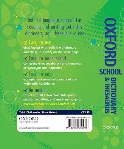 Oxford School Dictionary & Thesaurus Paperback English by Oxford Dictionary - 41032 - Image 2